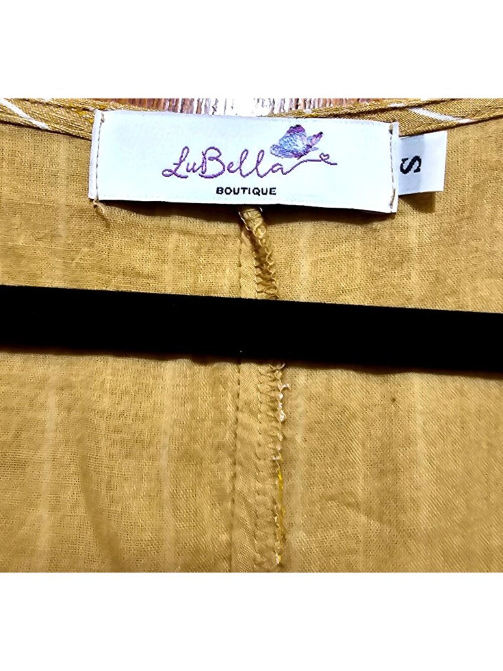 Yellow Striped Wrap Romper With Tie Waist By LuBella Boutique - Size S - Picture 4 of 13